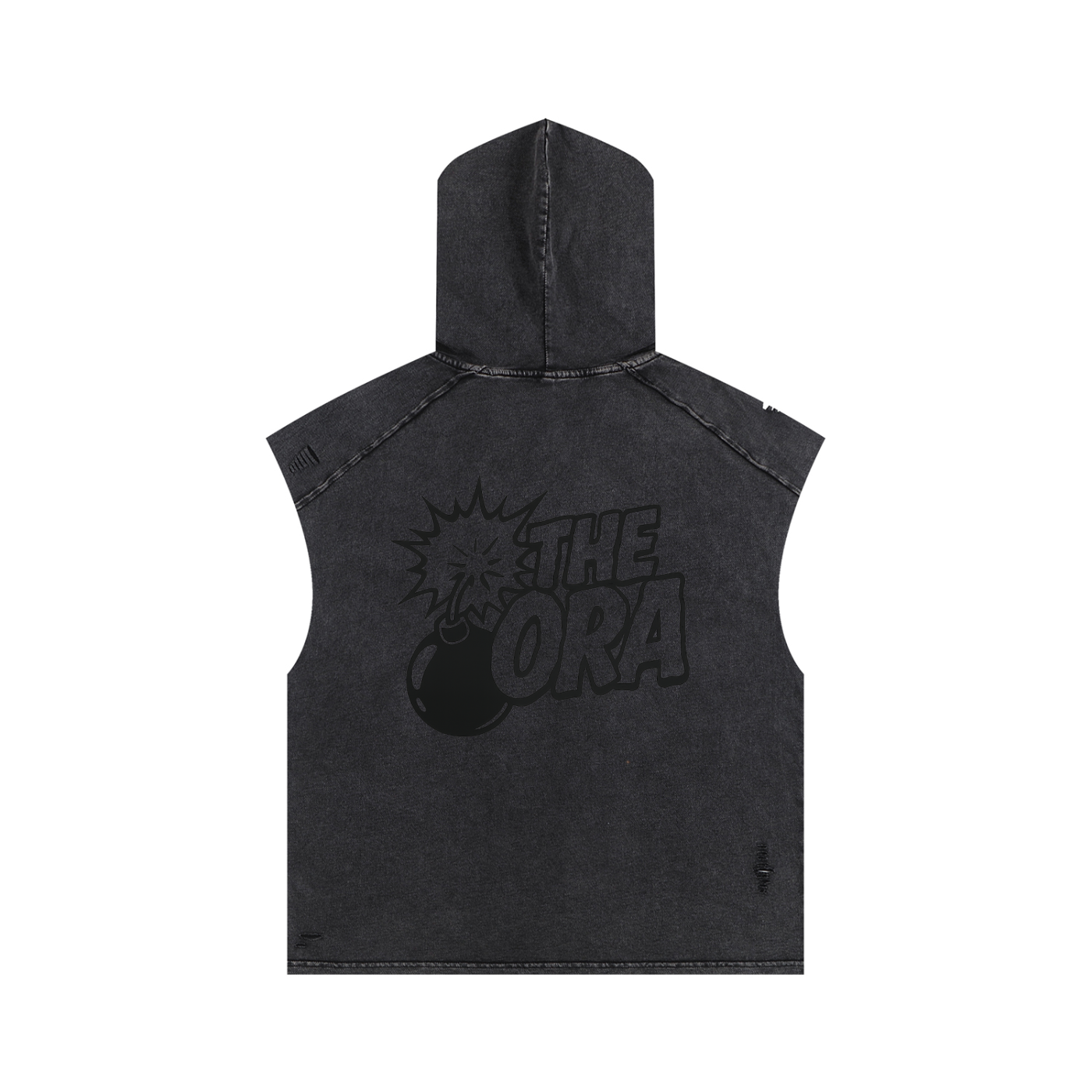 Snow Washed Boxy Hooded Tank Top