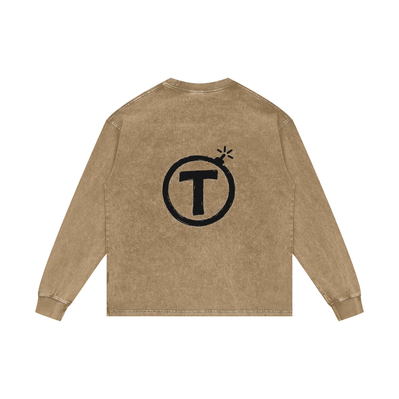 Acid Wash Oversize Long Sleeve T-Shirt