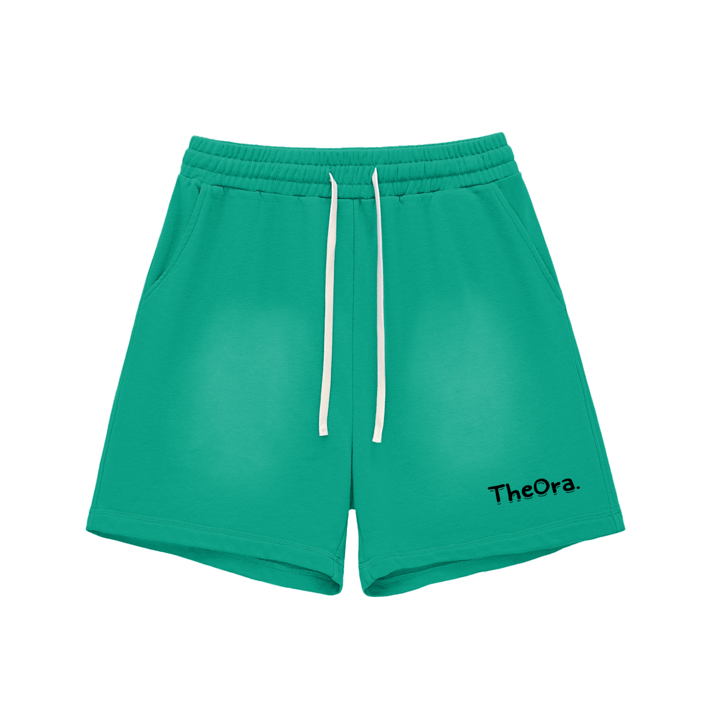 Sun Fade Raw Edge Cotton Shorts
