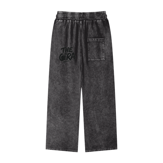 Acid Wash Straight Leg Pants